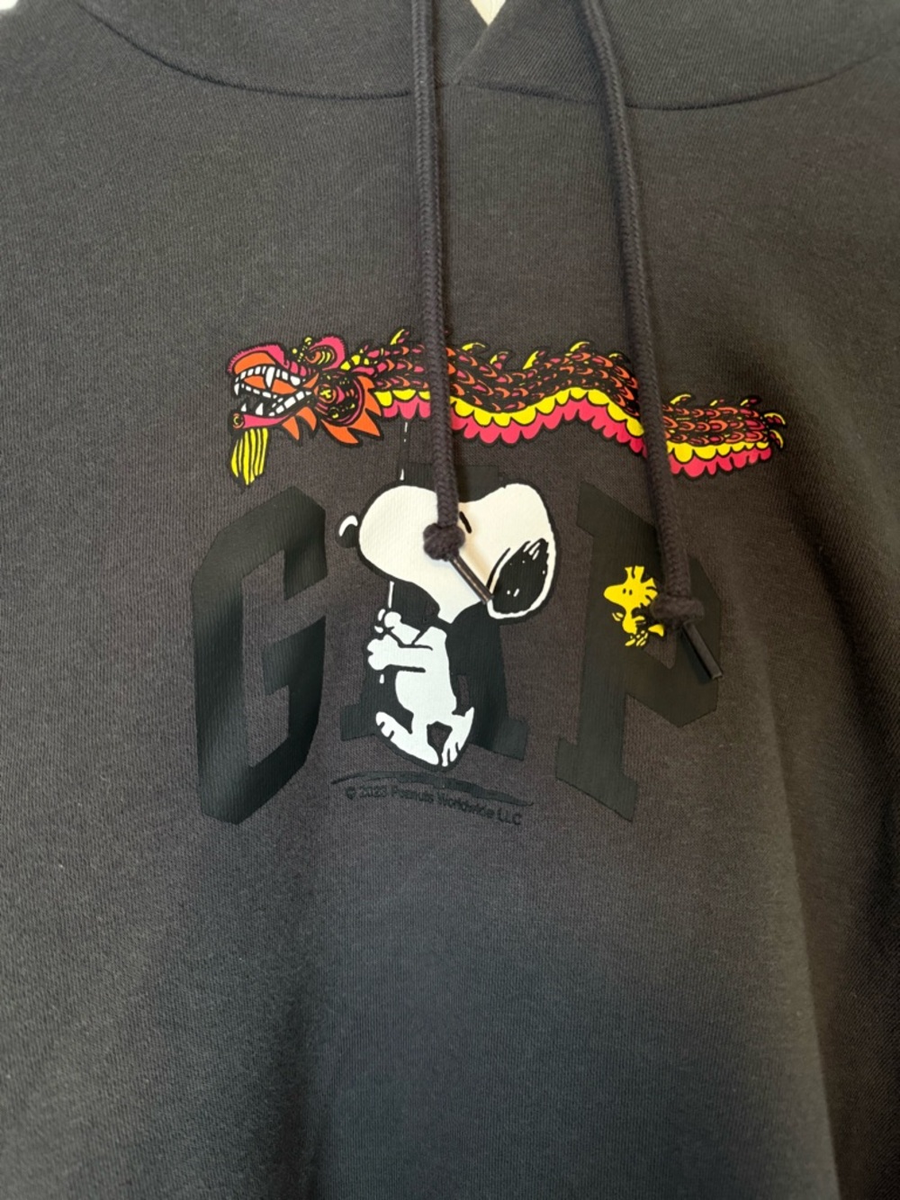 Gap Limited Edition Year of the Dragon Peanut’s Hoodie in Charcoal